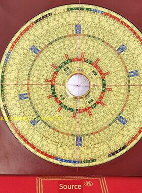 2022元济福堂8寸金色三合一综合风水罗盘深圳发货