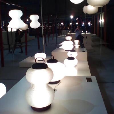 新款Fontana Arte KANJI黑白色玻璃餐厅吊灯北欧卧室床头设计师灯