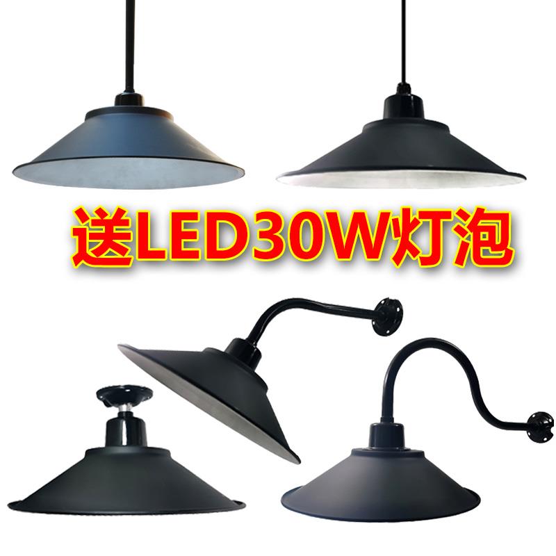 马路弯灯 led户外路灯全铝工矿灯过道门口防水壁灯庭院灯罩家用