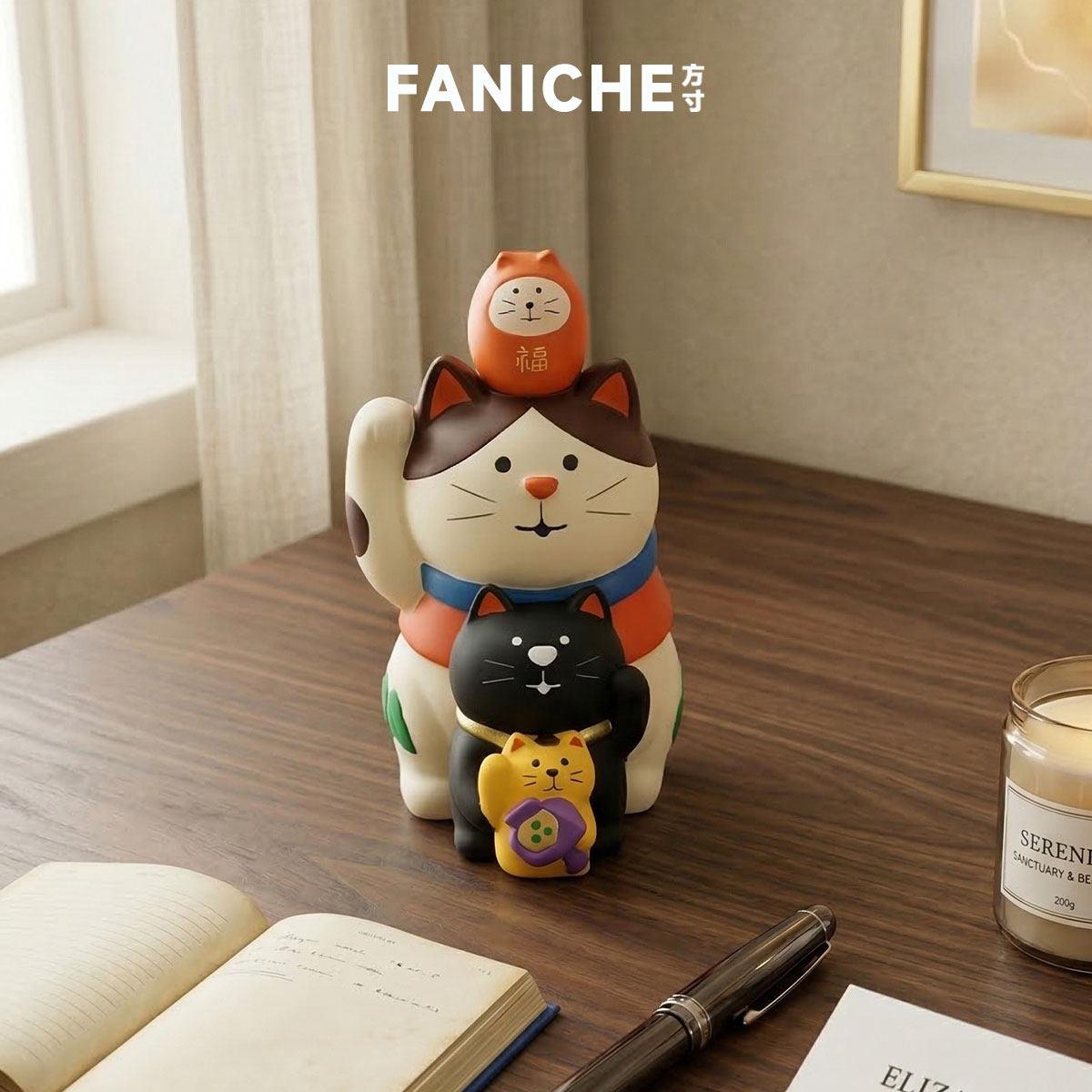FANICHE新款招财猫家用玄关入户桌面装饰品摆件纳福送好朋友礼物