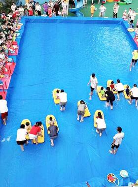 幼儿园活动玩水防水布雨布户外泡沬机水上乐园水池布防滑加厚篷布