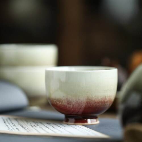 琉璃苏打烧窑变茶杯纯手工主人杯闻香杯复古陶瓷杯品茗杯茶具单杯