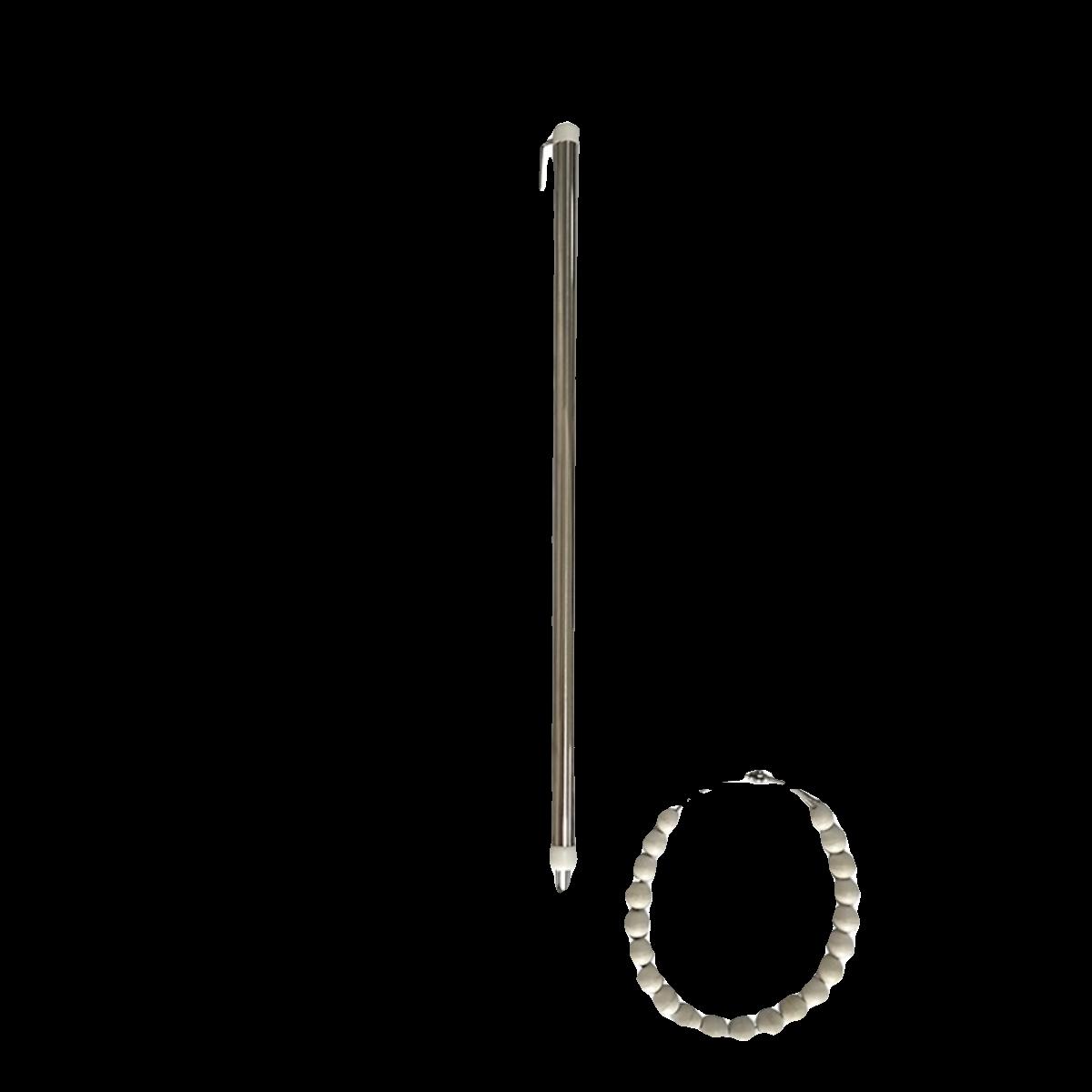 升旗杆带钩挂钩款户外不锈钢旗杆配件升降套杆红旗套挂杆直径22mm