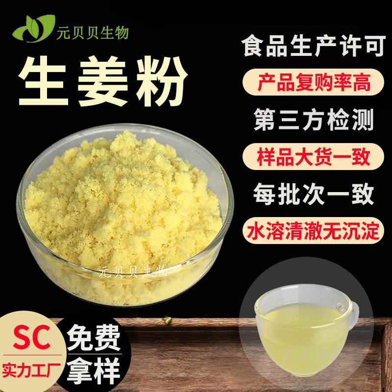工厂免费拿样生姜粉现货原料姜辣素食品级水溶生姜提取物小黄姜粉