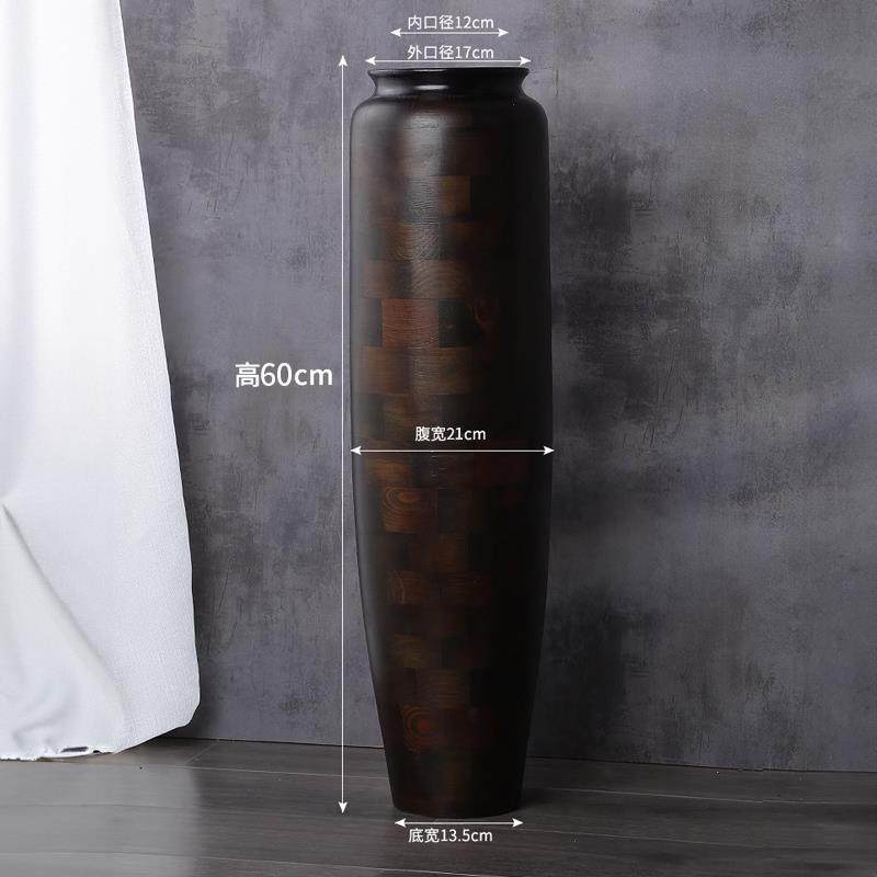 正品北欧花瓶客摆件厅插大花落地号家轻奢美式实木居装饰现代简约