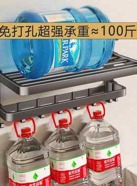 免打孔毛巾巾架卫NHW生间置物架浴室架折叠毛杆墙上所壁子挂厕浴