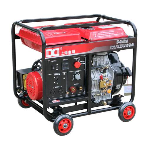 东明190A柴油发电电焊一体机单相发电5kw可焊2.5-3.2焊条SHD190LE