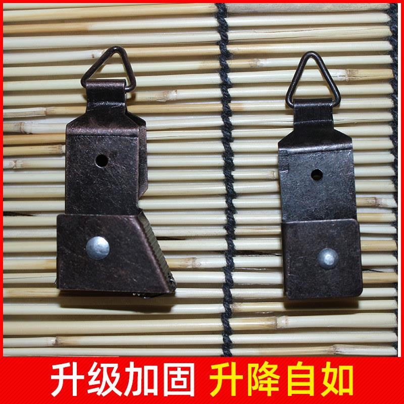 升降器滑轮芦苇帘子草帘子竹帘卷帘窗帘专用手动拉绳铁制升降装置