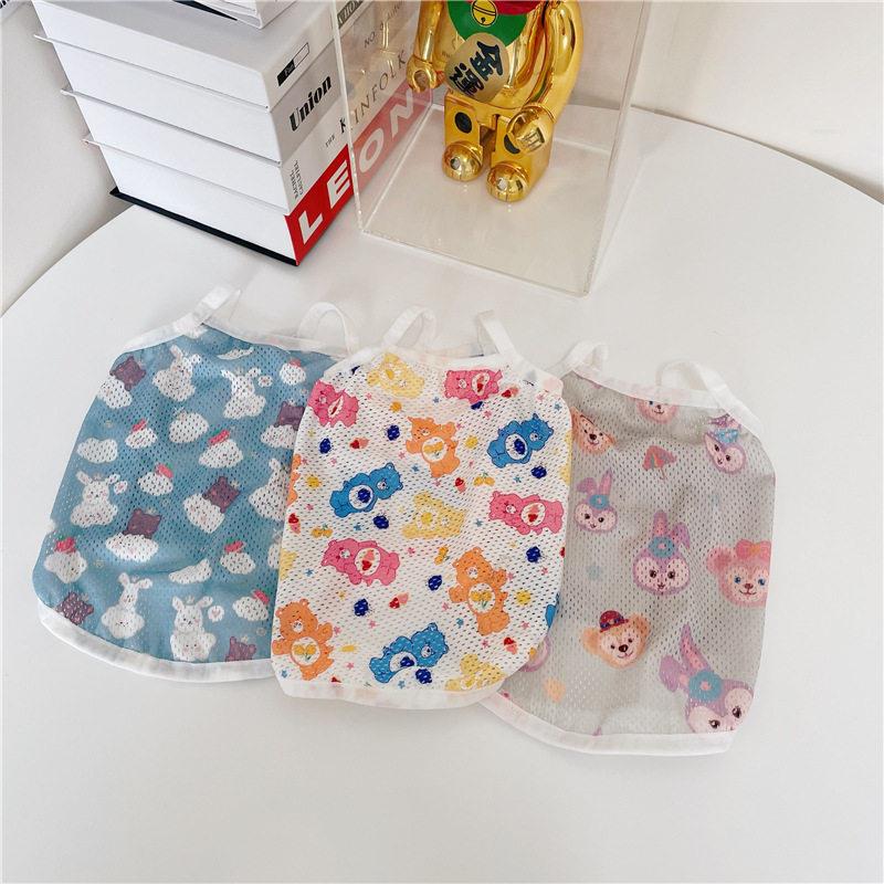 2021新款狗衣服夏季宠物服饰网眼卡通薄款吊带背心法斗柯基雪纳瑞