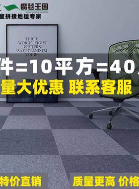 魔毯王国办公室公司办公室拼接方形方块沥青PVC尼龙阻燃环保地毯