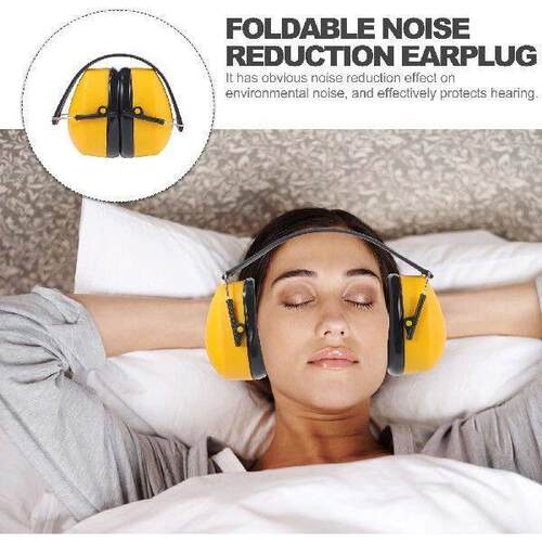 Soundproof Earmuffs Noise Reducing Headphones Music Orange