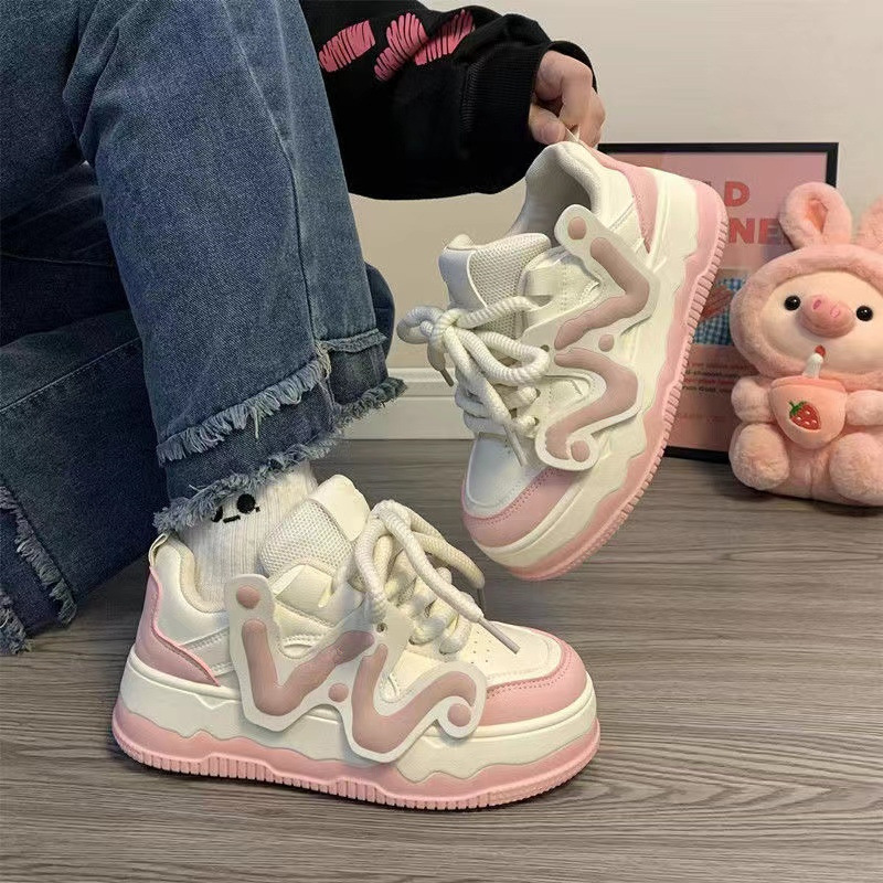 休闲鞋厚底小白裙子百搭老爹鞋