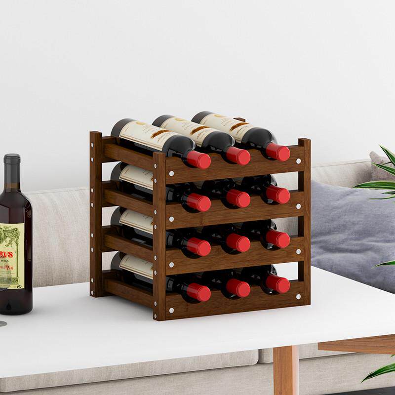 酒架置物架红酒架子家用酒格子小型创意壁挂墙上餐厅实木家用酒柜