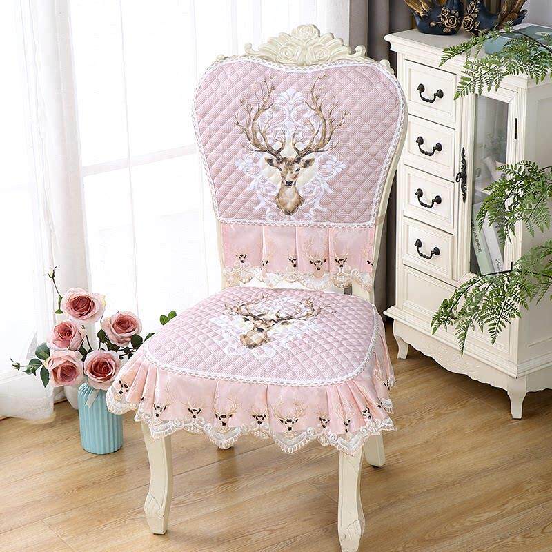 欧式椅子垫椅子套加大蕾丝餐桌布椅垫椅套套装现代简约餐椅套茶几