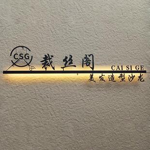 公司前台招牌背景墙logo形象墙广告铁艺立体发光字工作室门牌定做