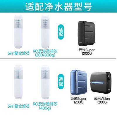 净水器Super/Vision 1000G/1200G Pro 5in1复合RO反渗透滤芯