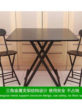 可折叠四方桌子正方形吃饭家用方桌80x小餐桌2人饭桌70cm摆摊4
