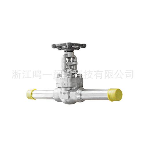 高温锻钢F04H明杆承插焊带焊接加长管120MM保温手动硬密封闸阀
