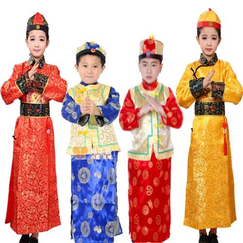 新款清朝小贝勒服装儿童古装小阿哥男小地主唐装幼儿古代表演出服