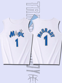 魔术队麦迪篮球背心无袖t恤男球衣1号训练服tmac运动纯棉宽松汗衫