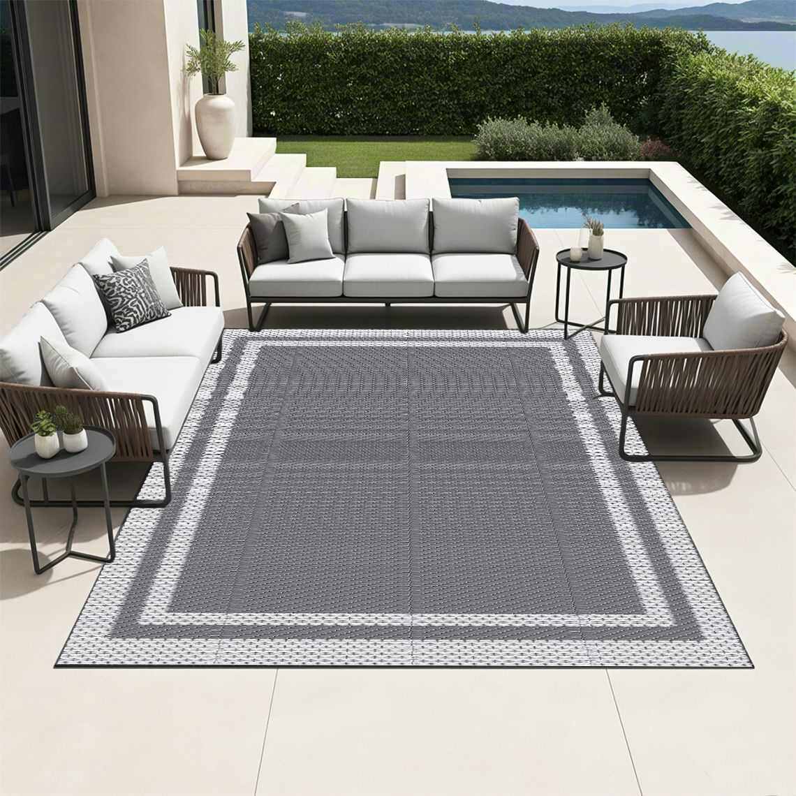 户外地垫露营房车野餐垫PP管双层编织沙滩庭院甲板地毯防水抗老化,户外/登山/野营/旅行用品,野餐垫,淘宝优惠券,粉丝福利购,淘宝优惠卷