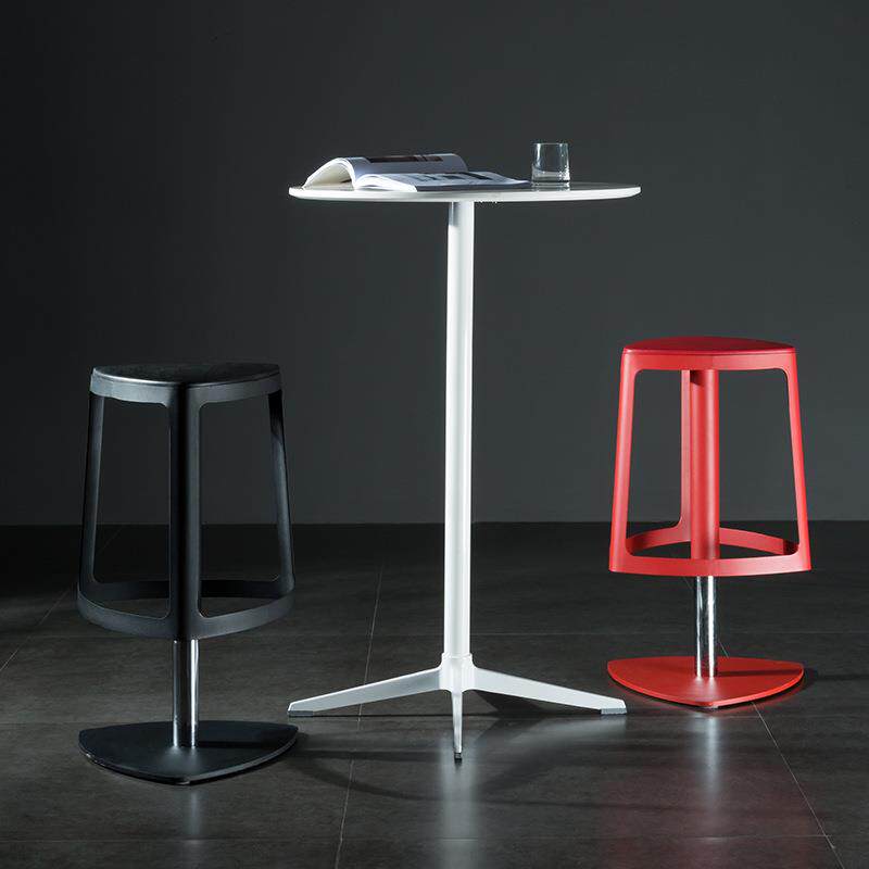 北欧现代设计师升降旋转吧台椅简约现代酒吧铁艺吧凳前台高脚椅子