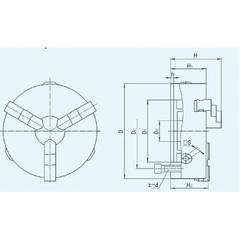 三环 和定心众自爪手动抓车床夹头自 卡k11250c卡盘呼定心三机床
