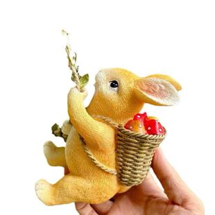 可爱动物攀登小兔子壁挂民宿户外花园摆件庭院爬树上造景管道装饰