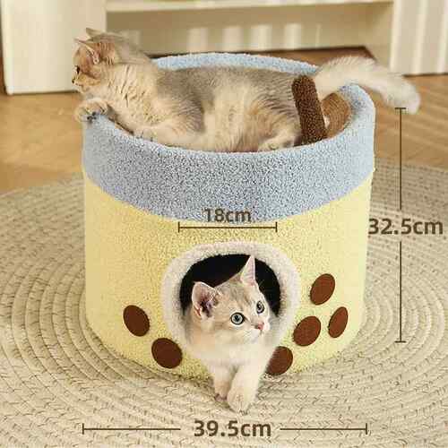 正品层猫窝凳一体化双树洞剑麻刮板下桶凳人类宠物共用凳椅05.1kg