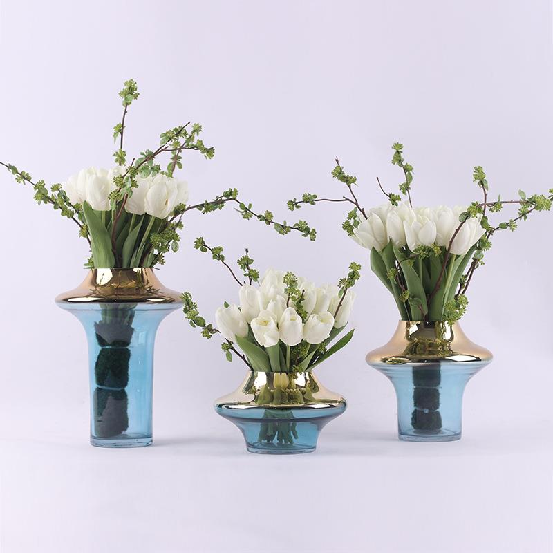 北欧轻奢仿真花艺玫瑰花客厅餐桌假花套装绢花装饰摆件花束摆设品