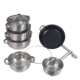 热销锅具套装 12件套锅不锈钢复底奶锅不粘煎锅十件套外贸炊具