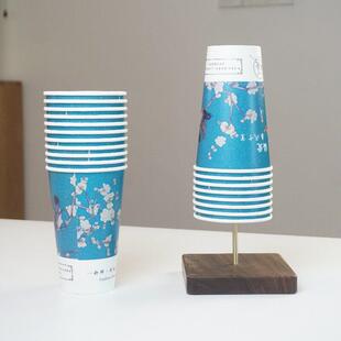 一次性杯子架纸杯水杯收纳层架奶茶咖啡店吧台取杯器家用商用置物