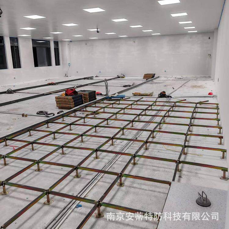 安蒂网络机房配电室监控室防静电地板安装 雷电防护工程施工
