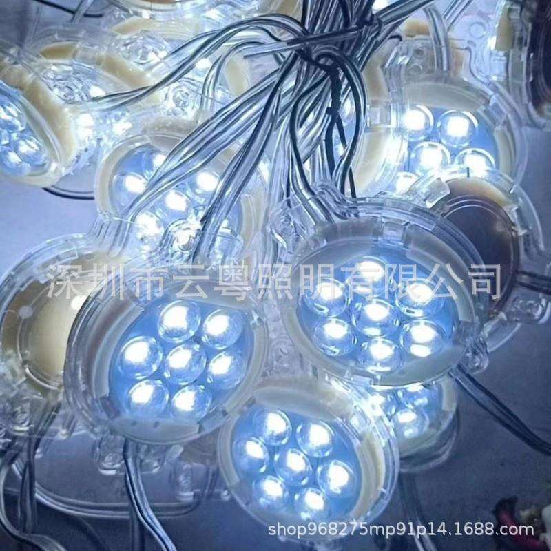LED点光源5CM户外防水外控24V单色常亮透镜点光源广告牌匾灯X20