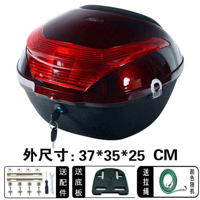 打折电动五星钻豹立马绿驹电瓶电动车后备箱后尾箱大号储物箱通用