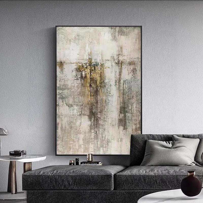 现代简约抽像客厅玄关装饰画意式极简艺术挂画肌理走廊过道落地画