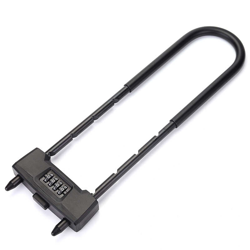 加长U型玻璃门密码锁可调节型玻璃门U型锁商铺门店铺大门密码挂锁