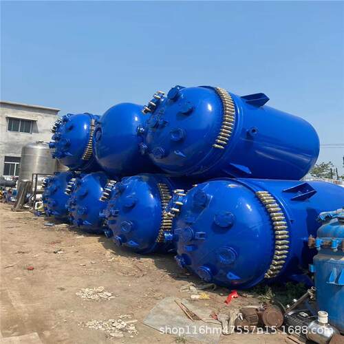 九成新8000升搪瓷反应釜15吨不锈钢反应釜20立方搪瓷反应釜
