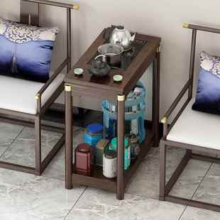 茶实桌边柜新中家用小茶台沙式 发旁LDY置架客厅茶边几木迷你小茶