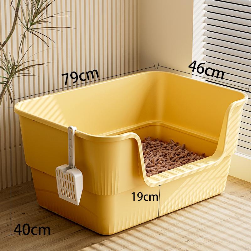 盆厕所开放式缅因猫猫沙特大外溅大号砂猫折叠用品超盆子防半封闭