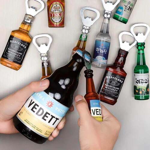 Wholesale Creative Fun Bottle Opener Refrigerator Magnet Mag