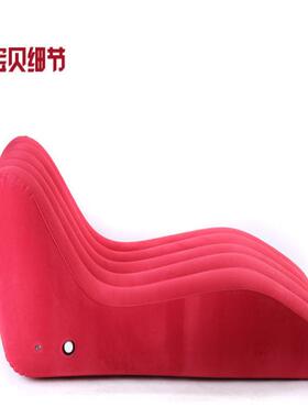 加大加长款懒沙发型人带植扶手绒充气沙发GFF椅沙发床充S气躺椅包