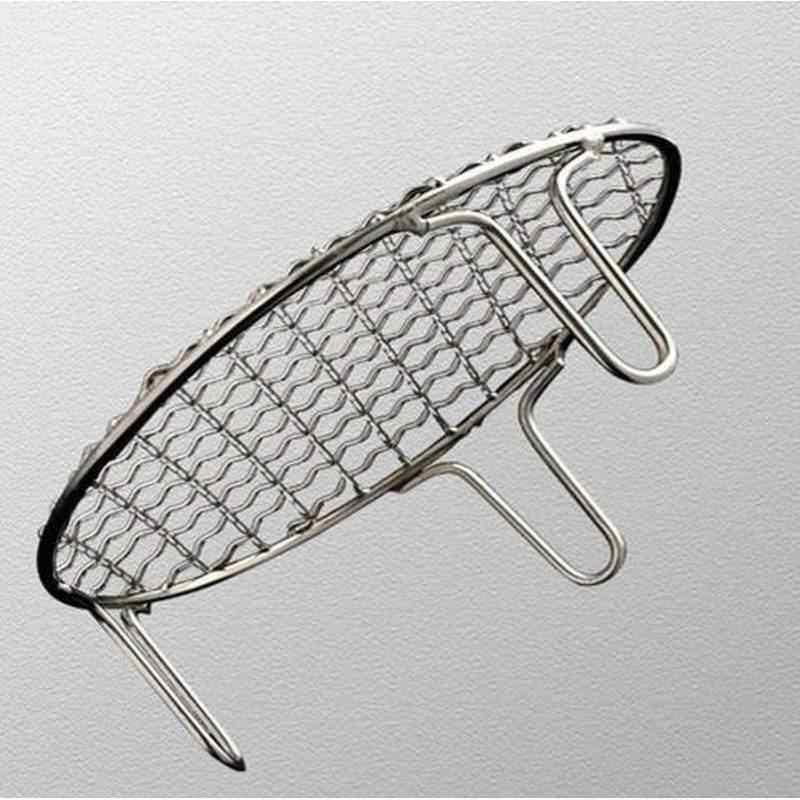 圆形带脚不锈钢烧烤网架子铁网格网粗碳炉茶炉围炉煮茶电陶炉烤架