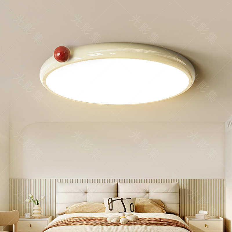 奶油风卧室灯主卧2024新款法式设计师创意护眼小奶豆儿童房吸顶灯,家装灯饰光源,智能吸顶灯,淘宝优惠券,粉丝福利购,淘宝优惠卷