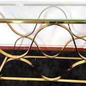 欧式 面岩板玄关桌豪华入玻璃不锈长方803形创意户桌轻钢奢条案台