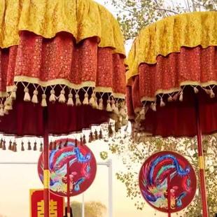 黄罗伞华盖宝盖花轿厂家中式大花轿子婚庆八擡古典木质结婚礼迎亲