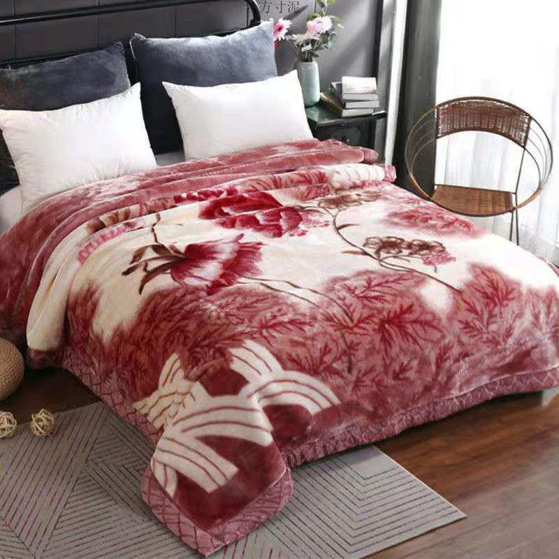 冬季拉舍尔毛毯盖被加厚加绒盖毯被子双面毛绒床单保暖宿舍毯子厂