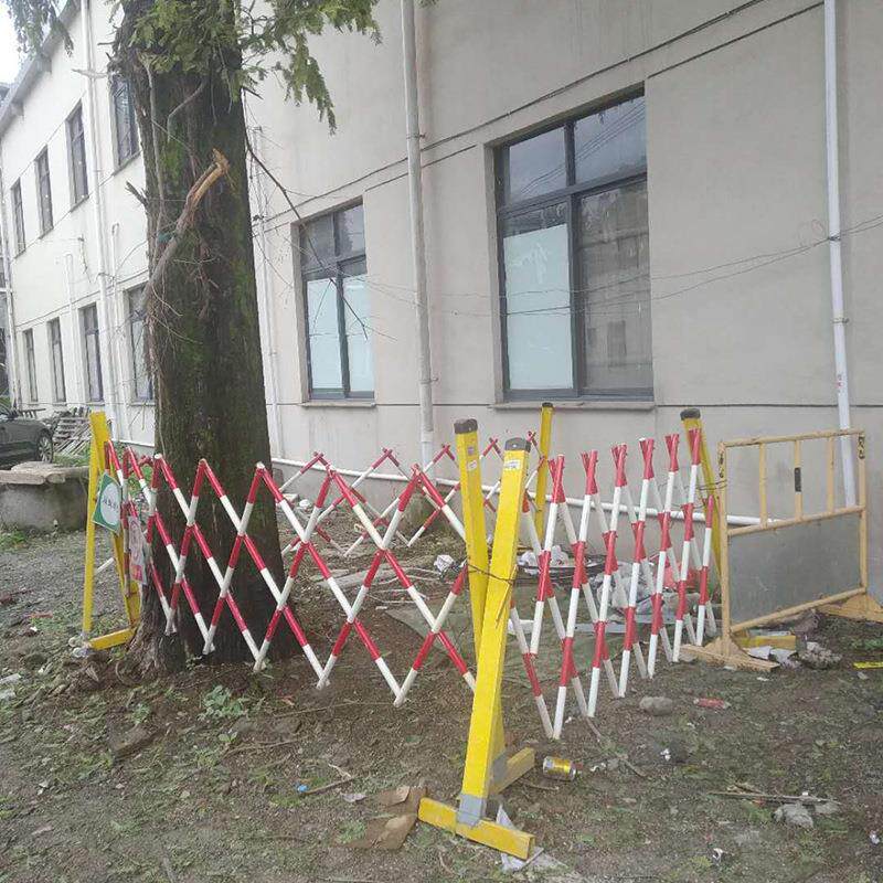 式隔离绝缘圆管可移动围栏硬质伸缩玻璃钢防护栏施工电力折叠
