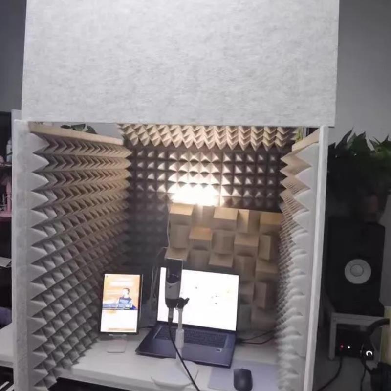 可携式录音棚桌面简易家用隔音罩床上看书隔音仓隔音罩可拆卸小型图片