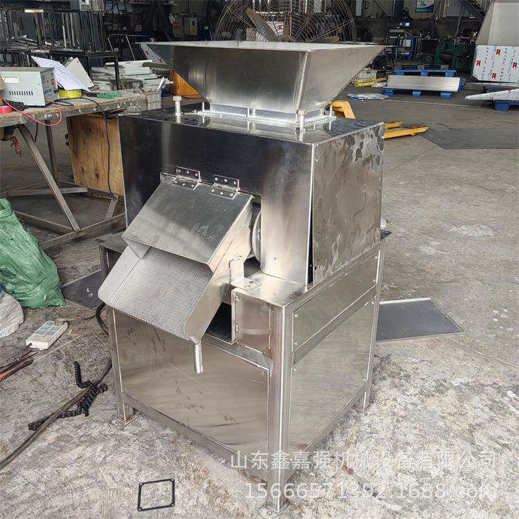 大型水果对辊榨汁机青檬脐橙柑橘压榨机商用苹果菠萝破碎挤汁机